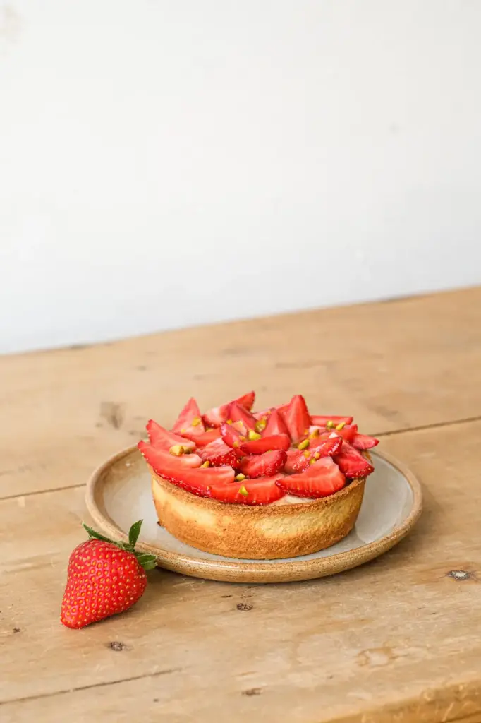 Tarte aux fraises & crème vanille (6-8p)🔥