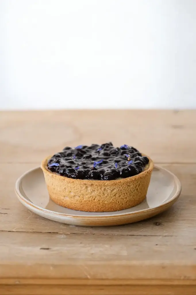 Tarte aux myrtilles & crème vanille (1-2p)❄️