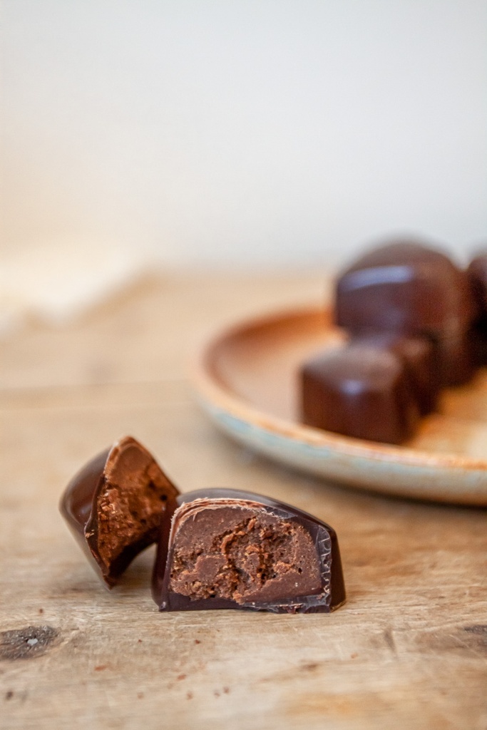 Pralines noir crunchy noisette (50g)