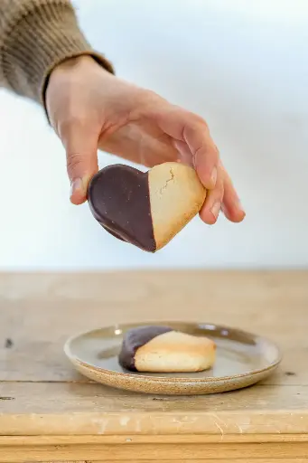 Cooked marzipan In heart